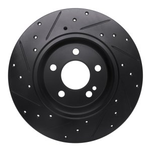 Mercedes-Benz C180 Brake Rotor (1) - Rear Right - R1 Concepts - Drilled & Slotted - Black - `15-`21 Mercedes-Benz C180 Brake Rotor (1) - Rear Right - R1 Concepts - Drilled & Slotted - Black - `15-`21